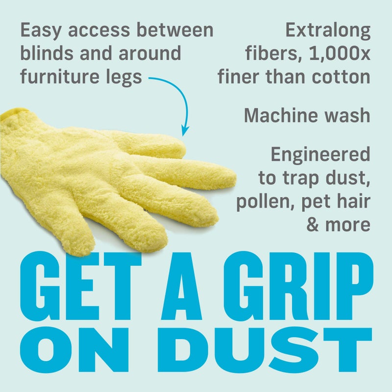 E-Cloth High Performance Dusting Glove, Microfiber Cleaning Cloth, Traps Dust, Pollen, Pet Fur, and Hair, Great for Wood and Leather Surfaces, Washable and Reusable, 1-Pack - Image 5